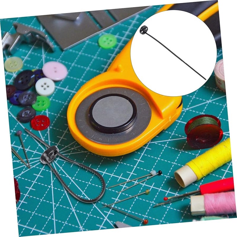 أزرار ديكورية من البلاستيك الأسود مع إبر 60 قطعة، مثبتات سريعة الاستبدال بدون خياطة للقمصان والتنانير - Image 5